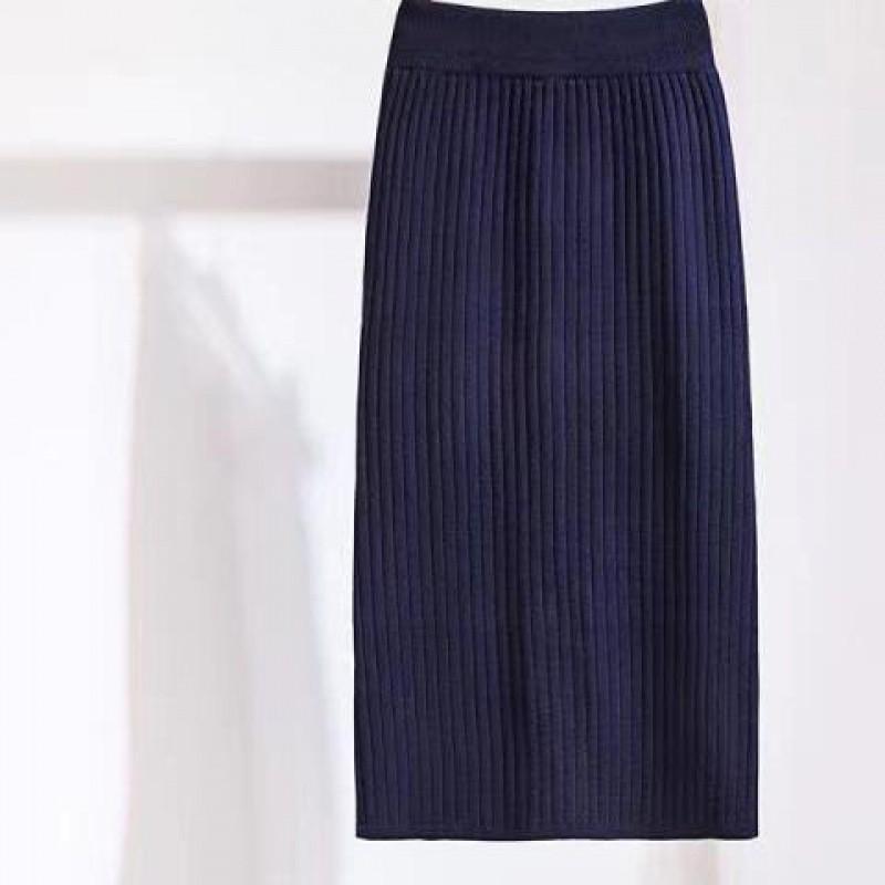 Ribbed Cotton Skirt with Elastic Waistband | Damen Röcke Kleidung Damen